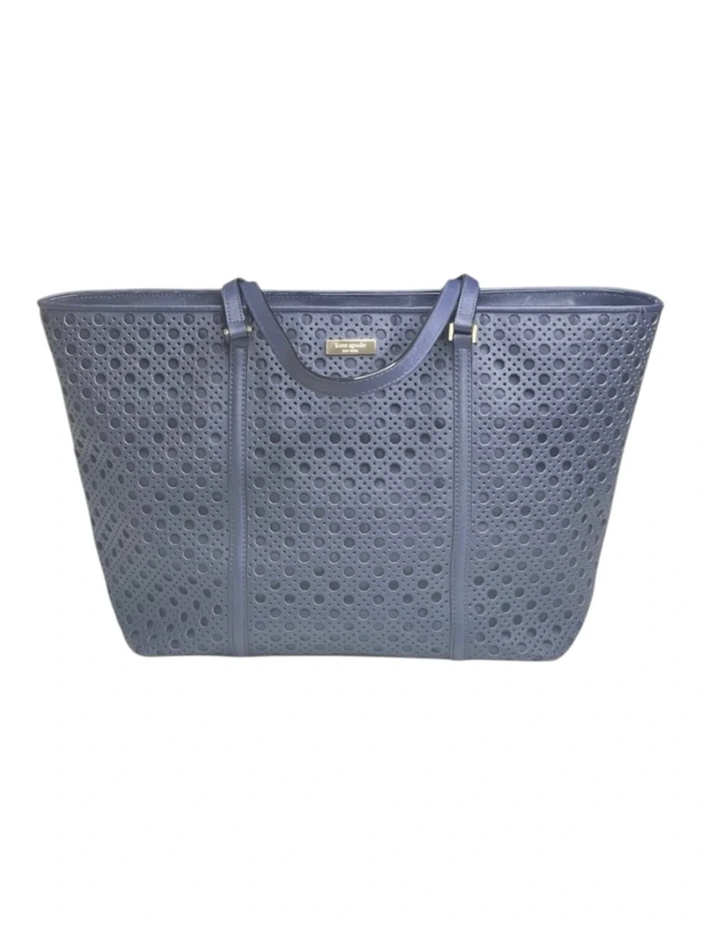 Kate Spade  Dally Newbury Lane Caining Large Tote Bag Handbag  French Navy 